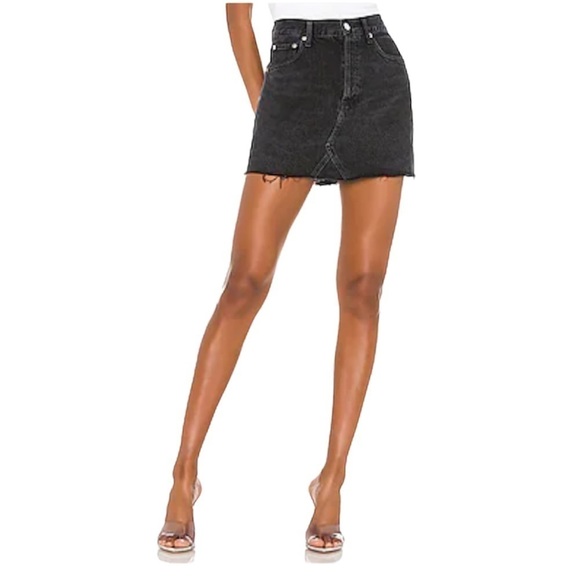 AGOLDE Quinn Distressed Denim Mini Skirt - Picture 4 of 16